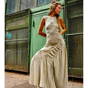 Free people MIDI Dress Blurred lines NWT